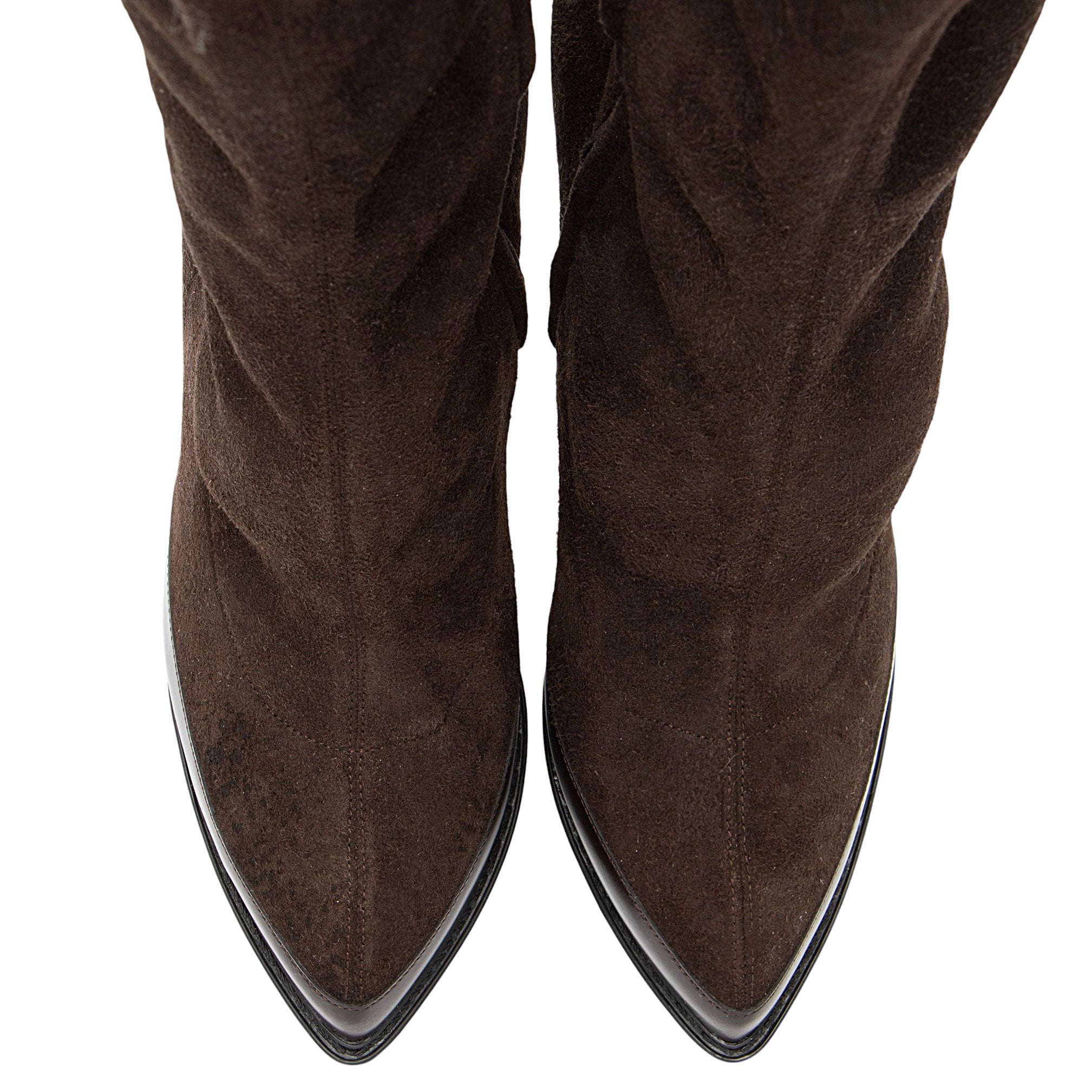 Gucci Suede Platform Ankle Boots - Size 7 / 37
