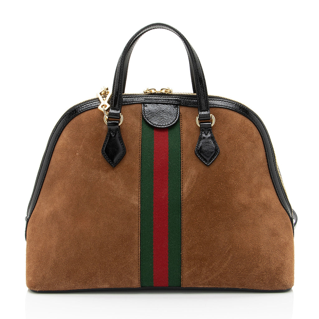 Gucci Suede Ophidia Dome Medium Satchel (SHF-SwVXHC)