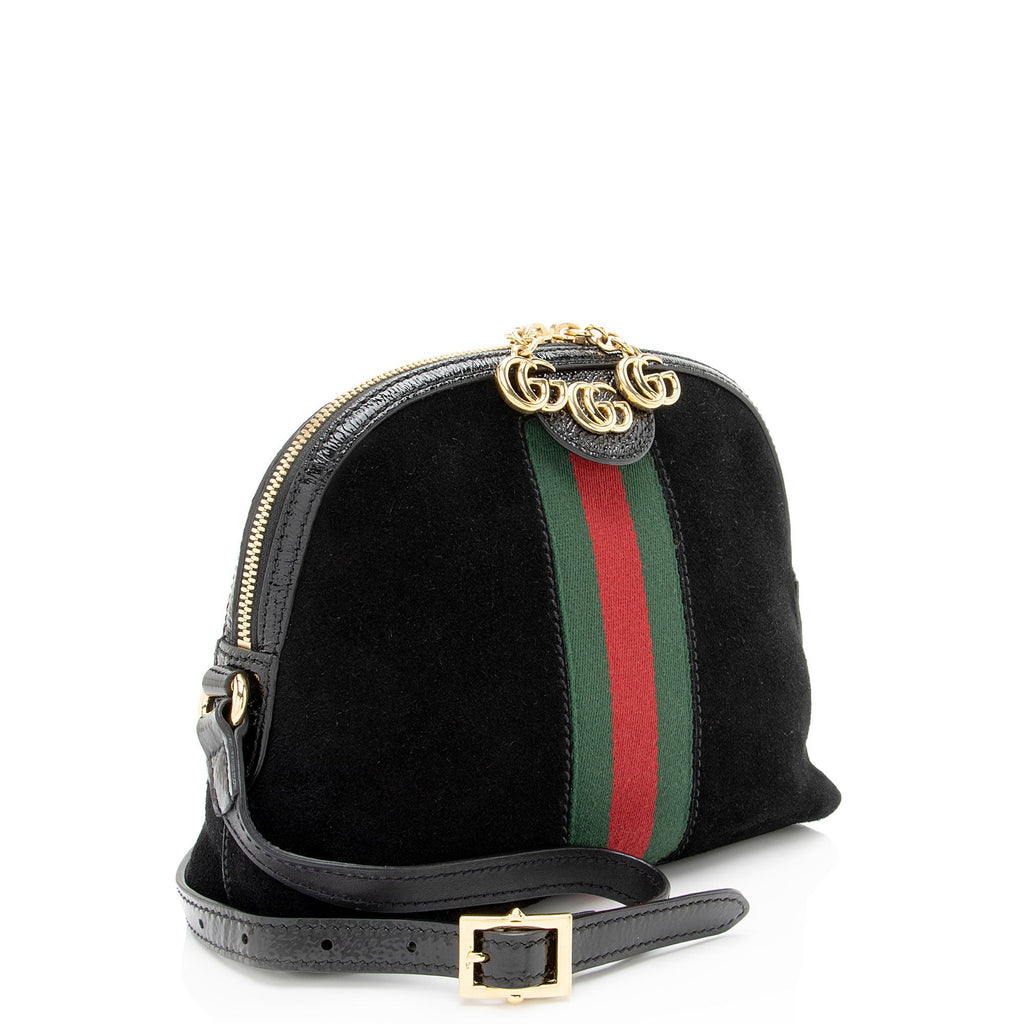 Gucci Suede Ophidia Dome Small Shoulder Bag
