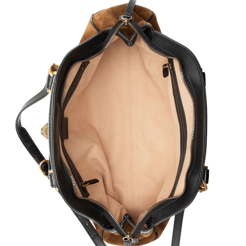 Gucci Suede Ophidia Rebelle Medium Satchel (SHF-ya0JMa)