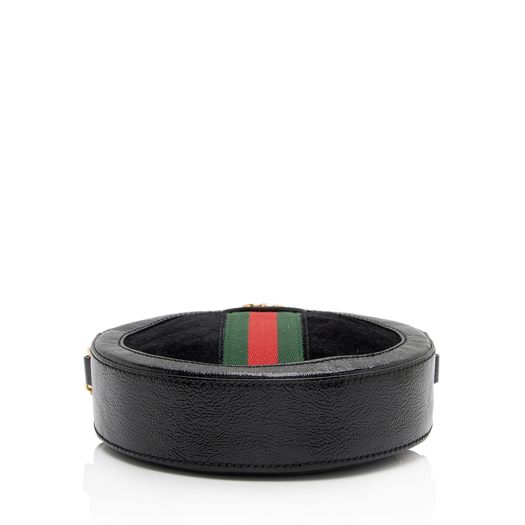 Gucci Suede Ophidia Round Mini Shoulder Bag (SHF-8Zp3I1)