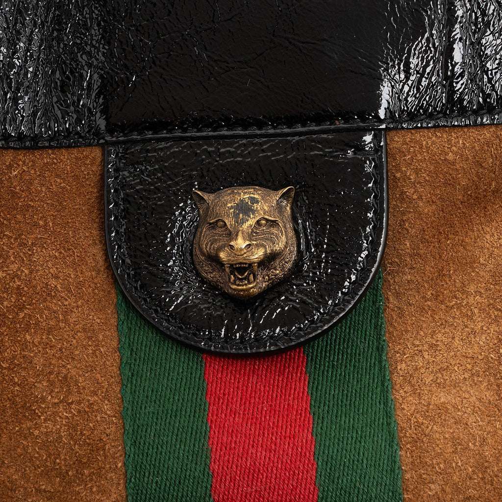 Gucci Suede Ophidia Vertical Large Shopping Tote (SHF-AbSm7x)