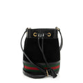 Gucci Suede Patent Leather Ophidia Mini Bucket Bag (SHF-2h2Hru)