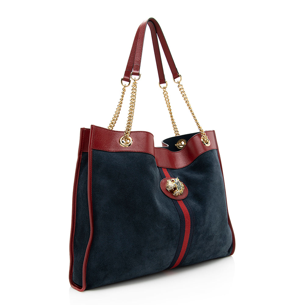 Gucci Suede Rajah Large Tote (SHF-19789)