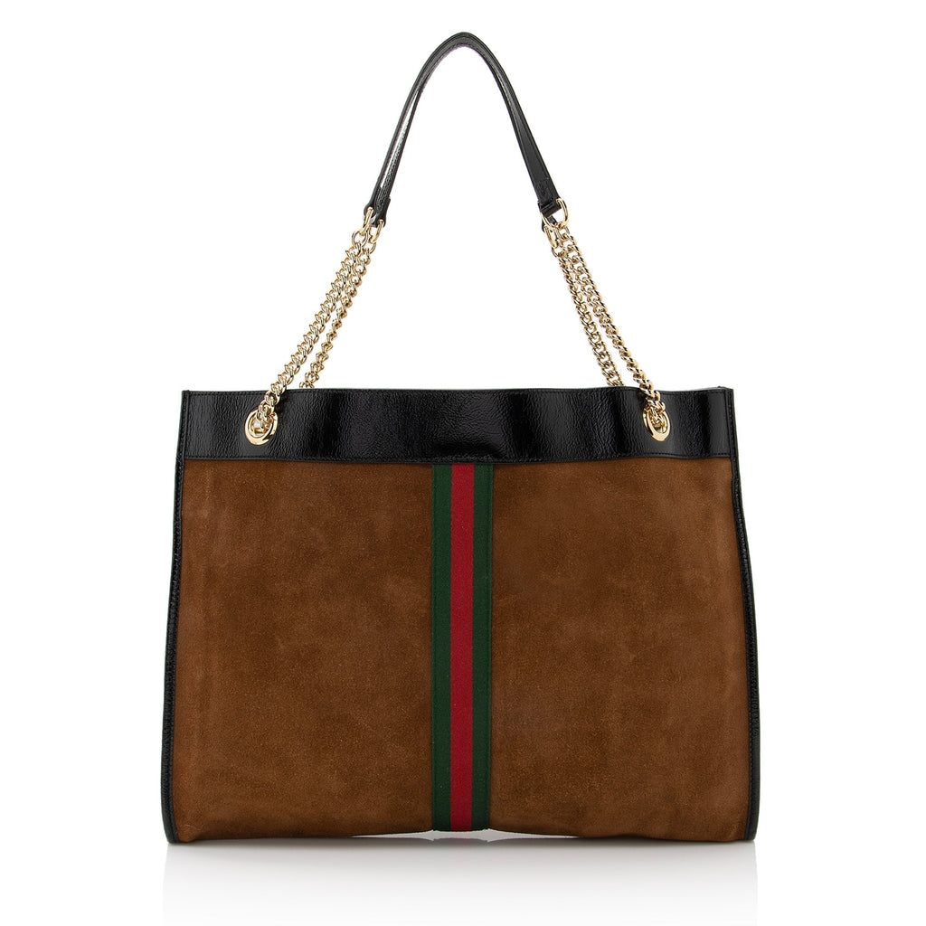 Gucci Suede Rajah Large Tote (SHF-22508)