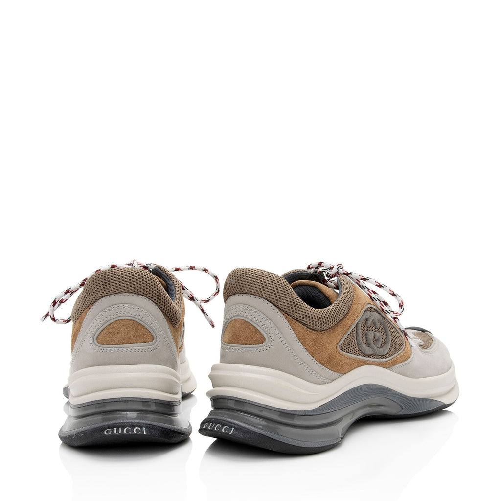 Gucci Suede Interlocking G Run Sneakers - Size 8.5 / 38.5 (SHF-ypaGUY)