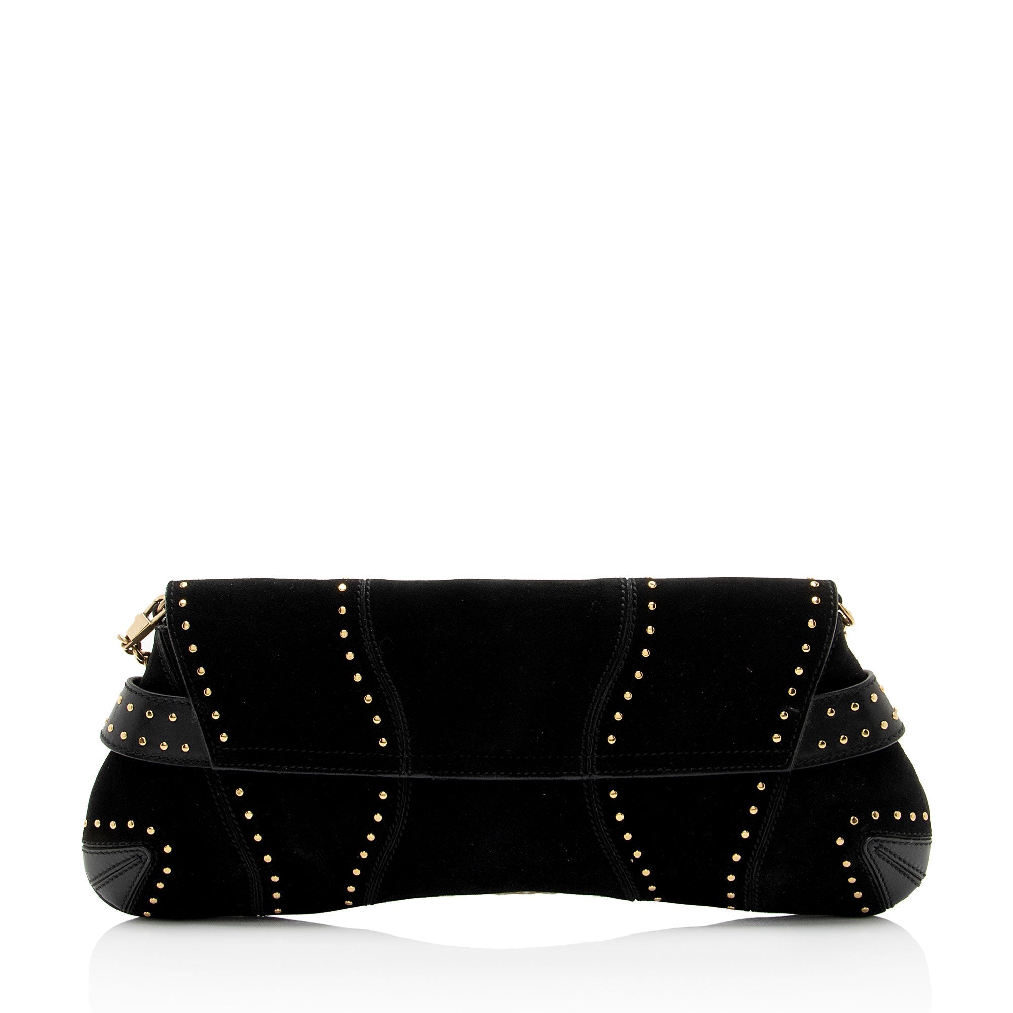 Gucci Suede Studded Horsebit Clutch (SHF-myTX76)