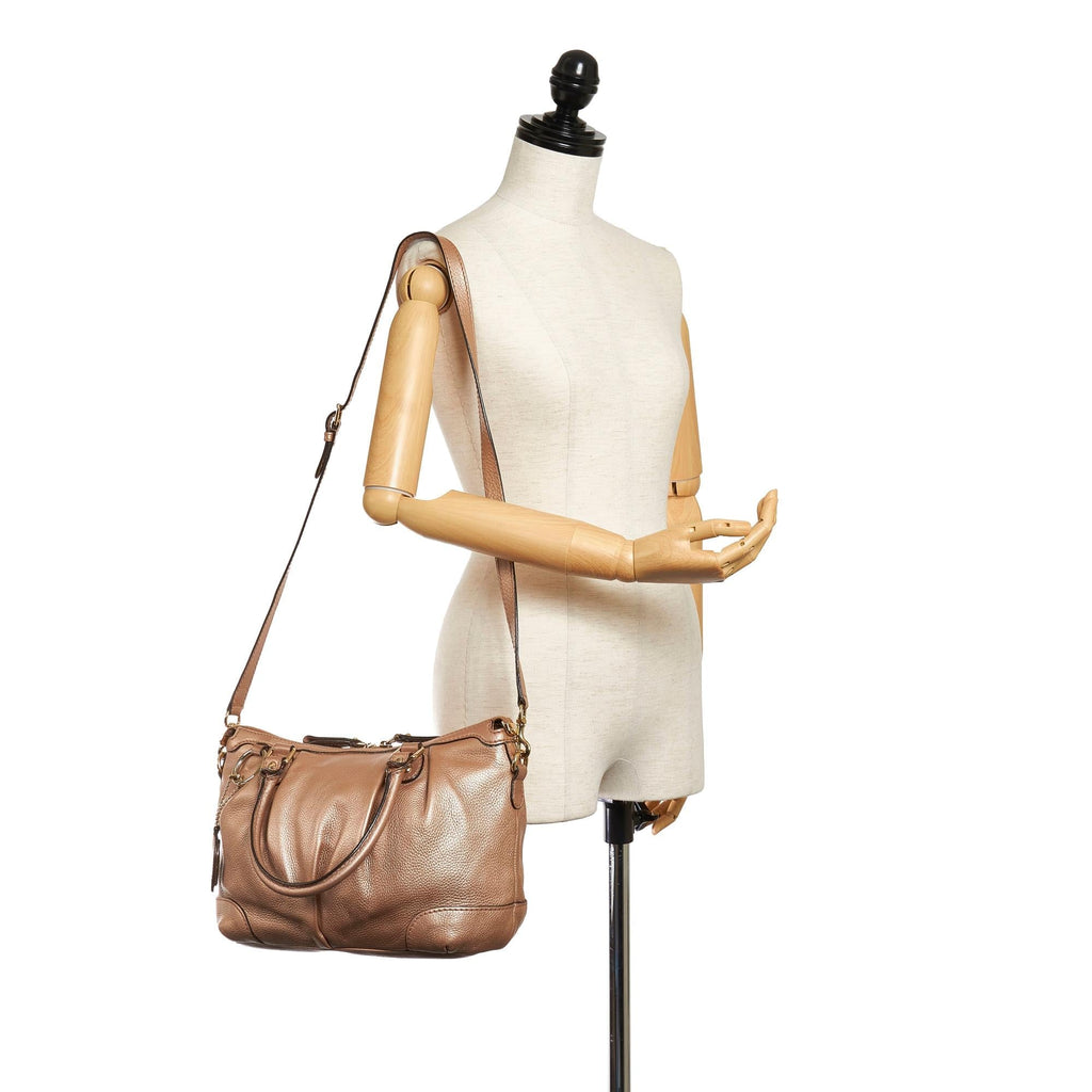 Gucci Sukey Leather Satchel (SHG-37221)