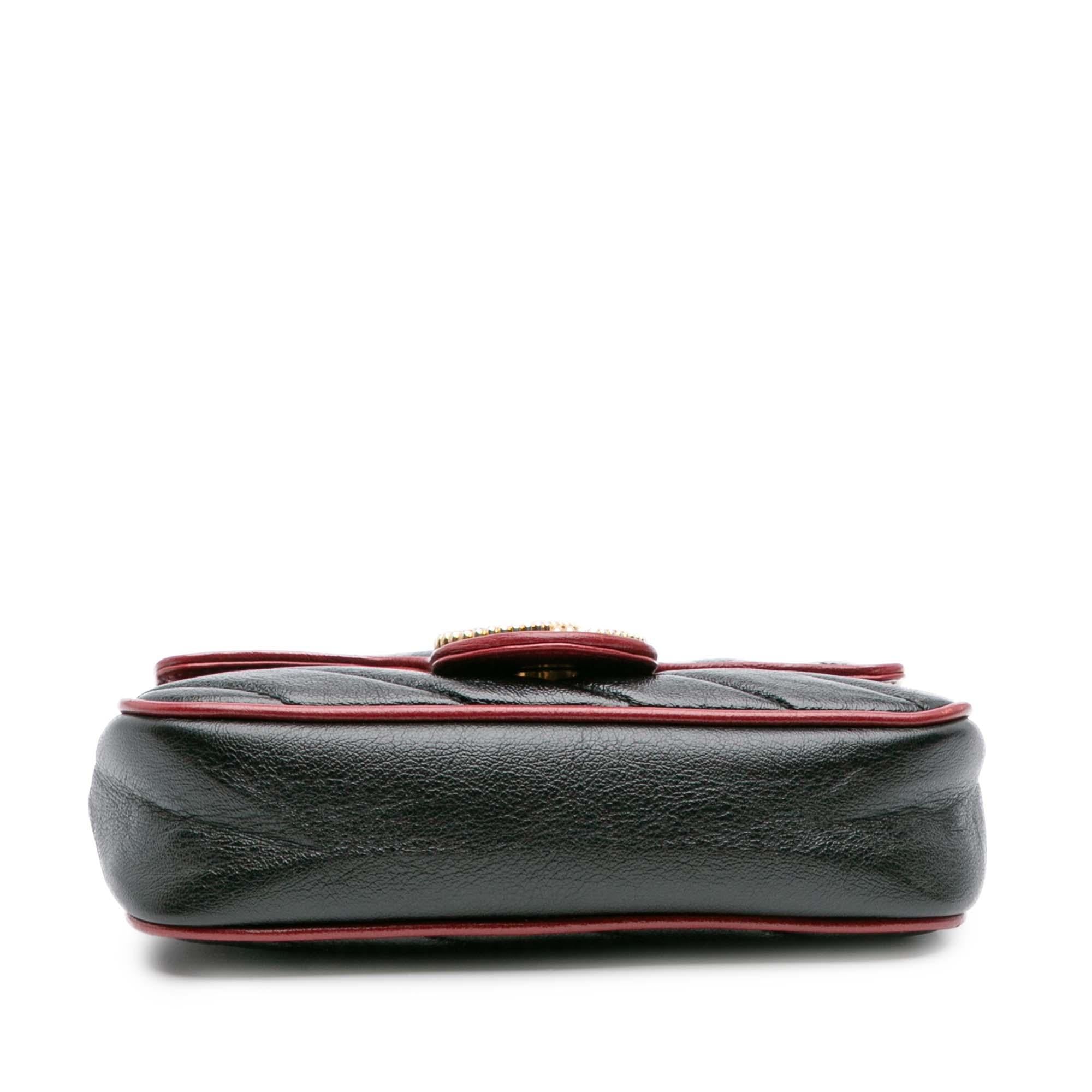 Gucci Super Mini GG Marmont Matelasse Leather Torchon Flap Crossbody
