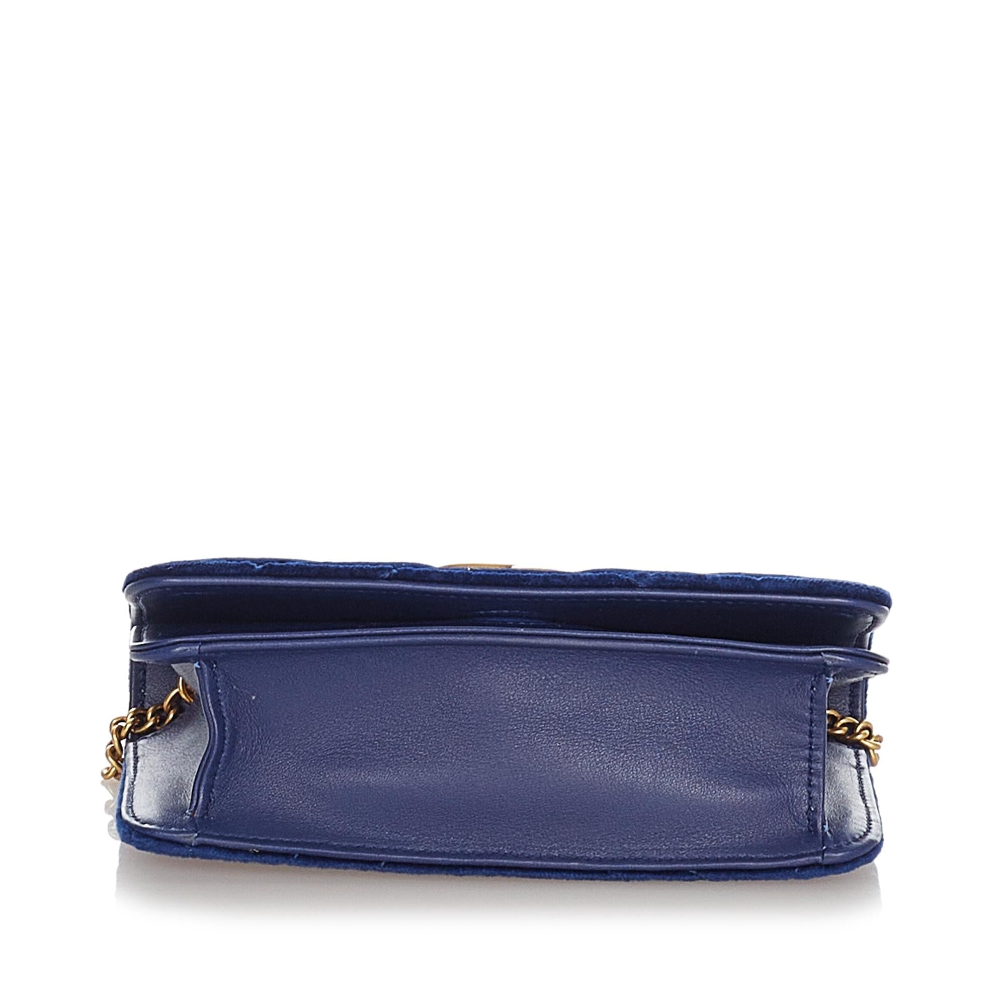 Gucci Super Mini Gucci Marmont Velvet Crossbody Bag (SHG-32500)
