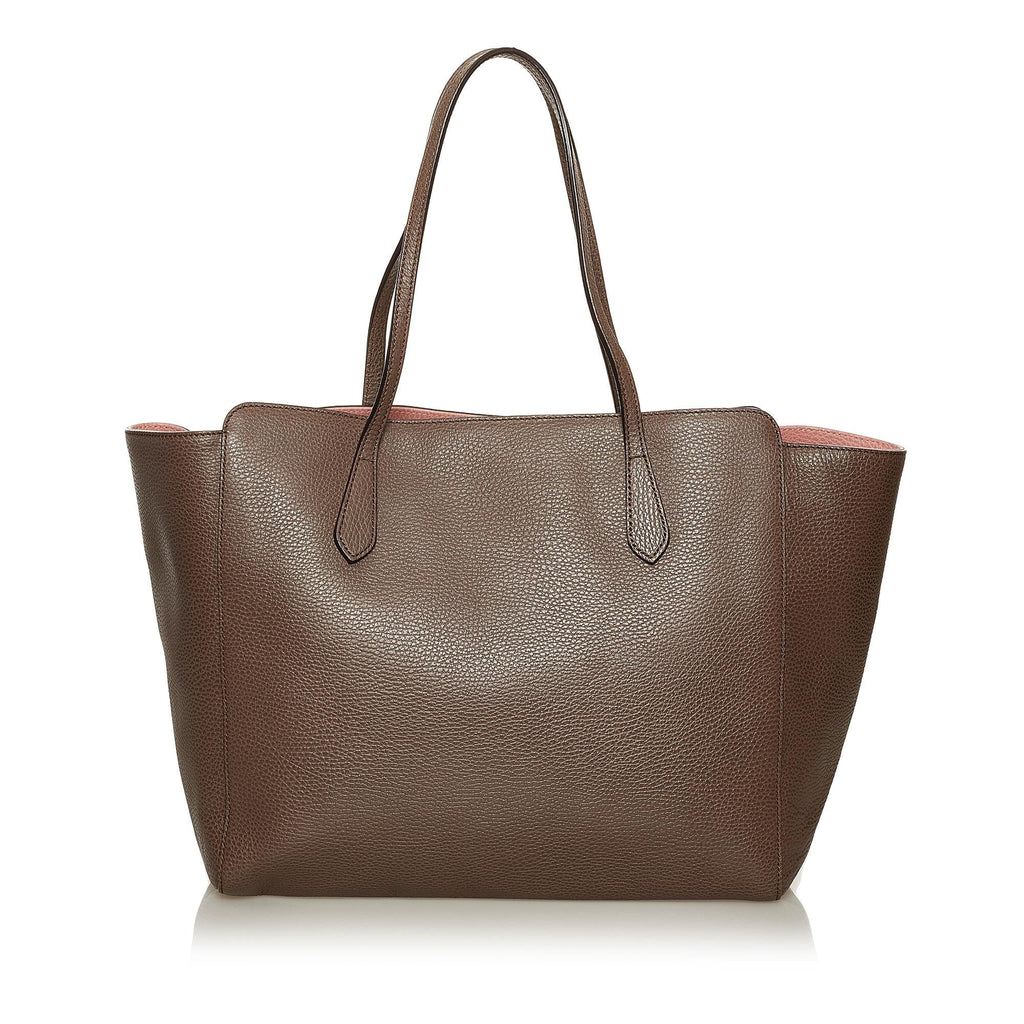 Gucci Swing Leather Tote Bag (SHG-29026)