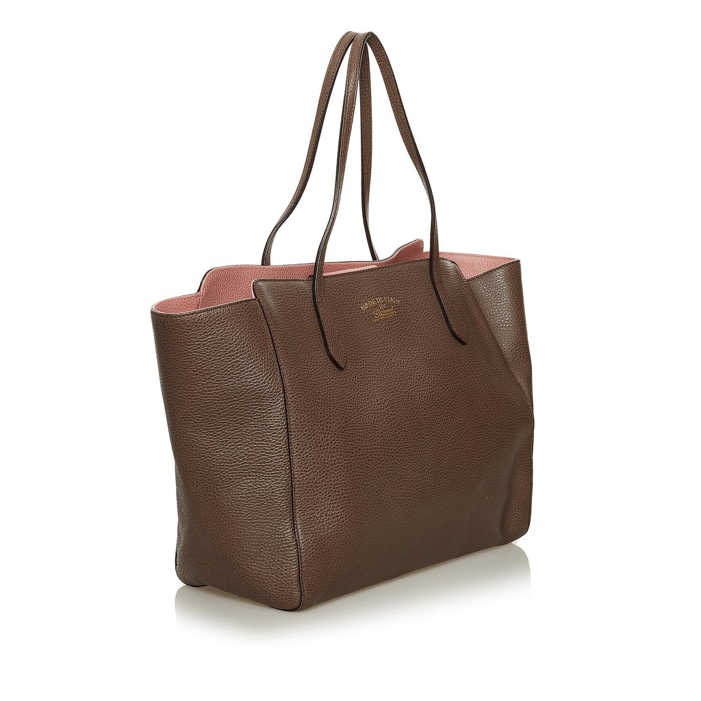 Gucci Swing Leather Tote Bag (SHG-29026)