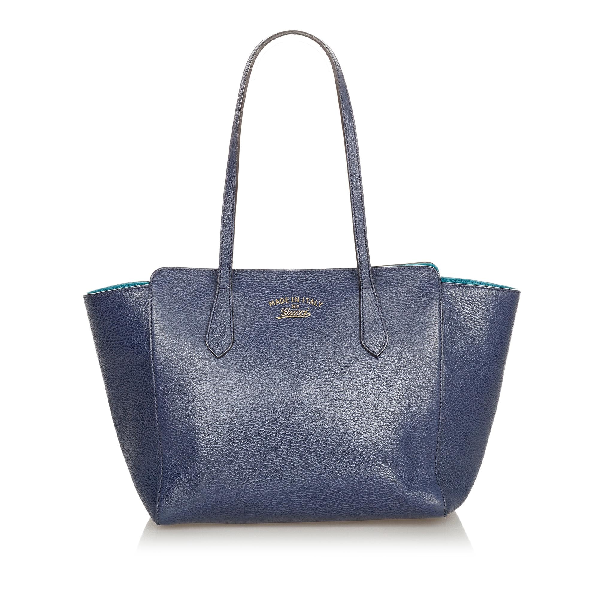 Gucci Swing Leather Tote Bag (SHG-31839)