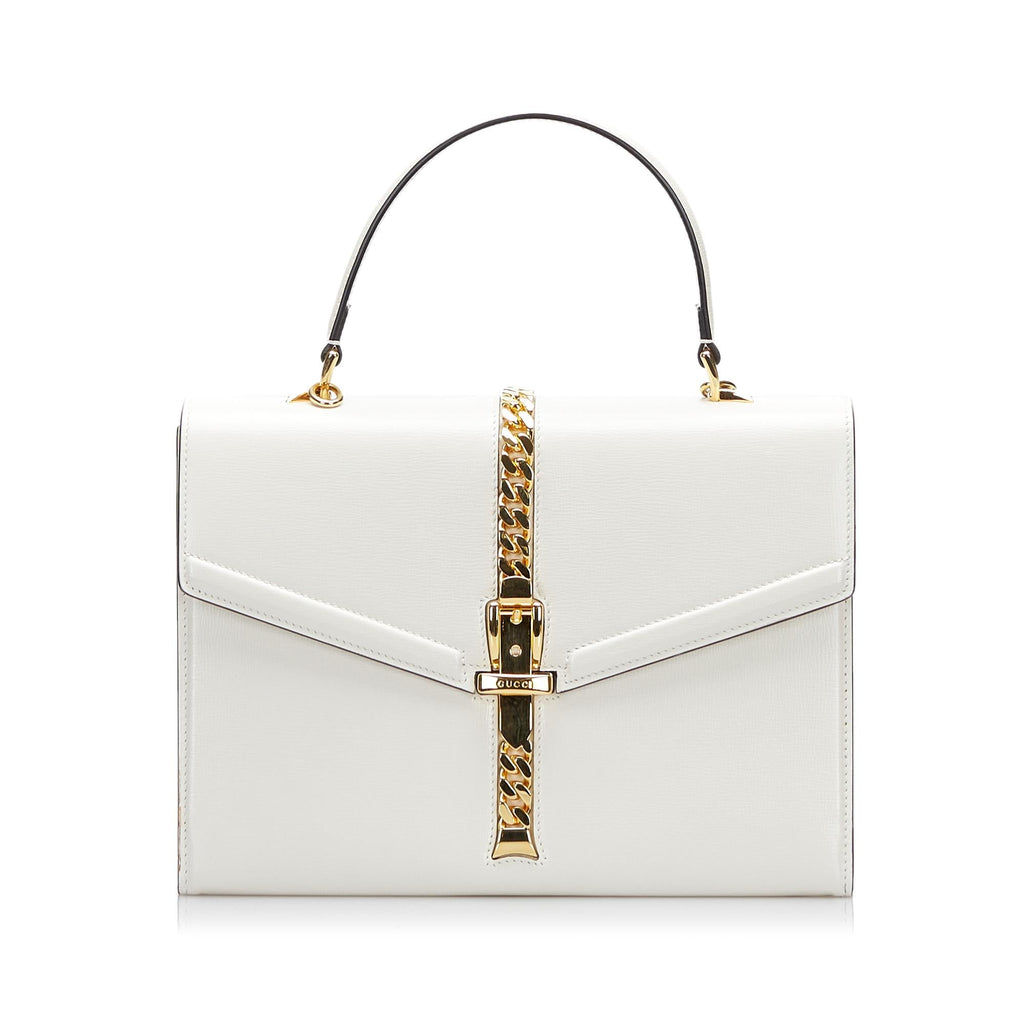 Gucci Sylvie 1969 Leather Satchel (SHG-XLLZGR)