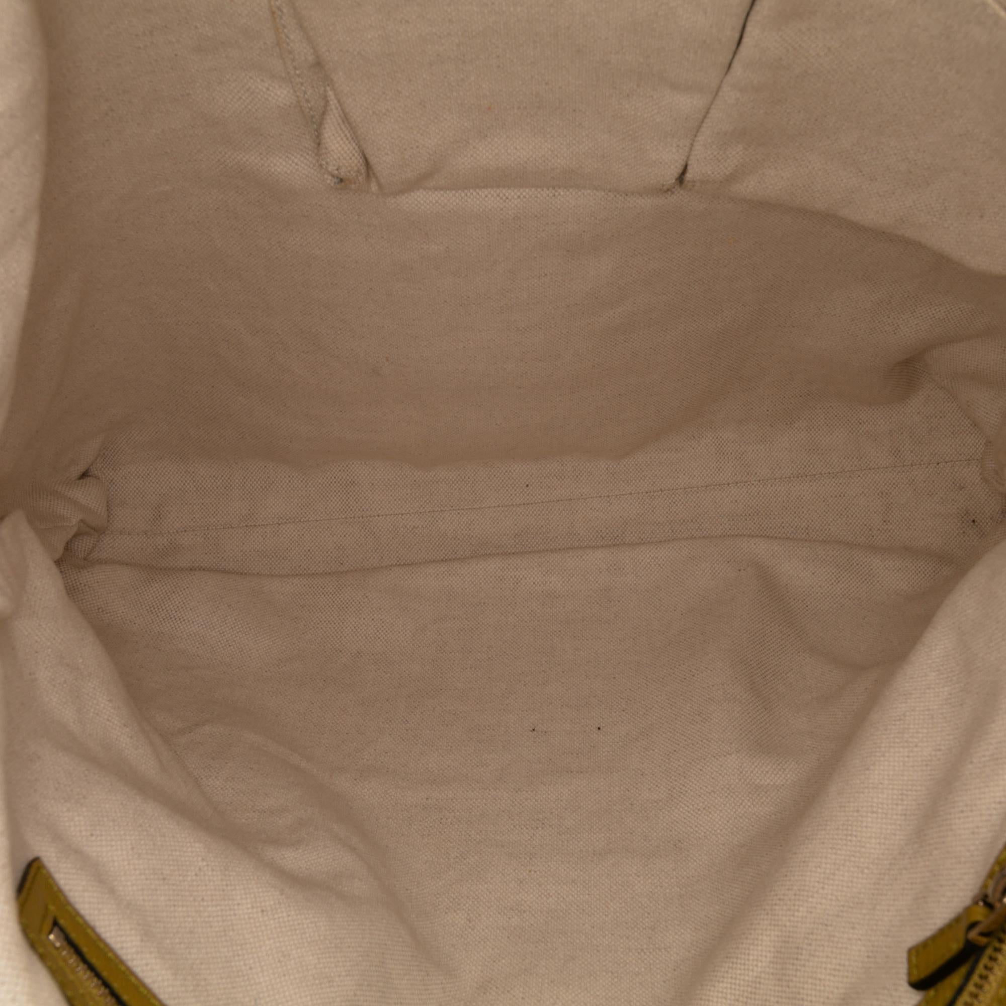 Gucci Tall Leather Bamboo Shopper Tote