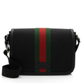 Gucci Techno Canvas Web Flap Messenger Bag (SHF-aNV2dn)
