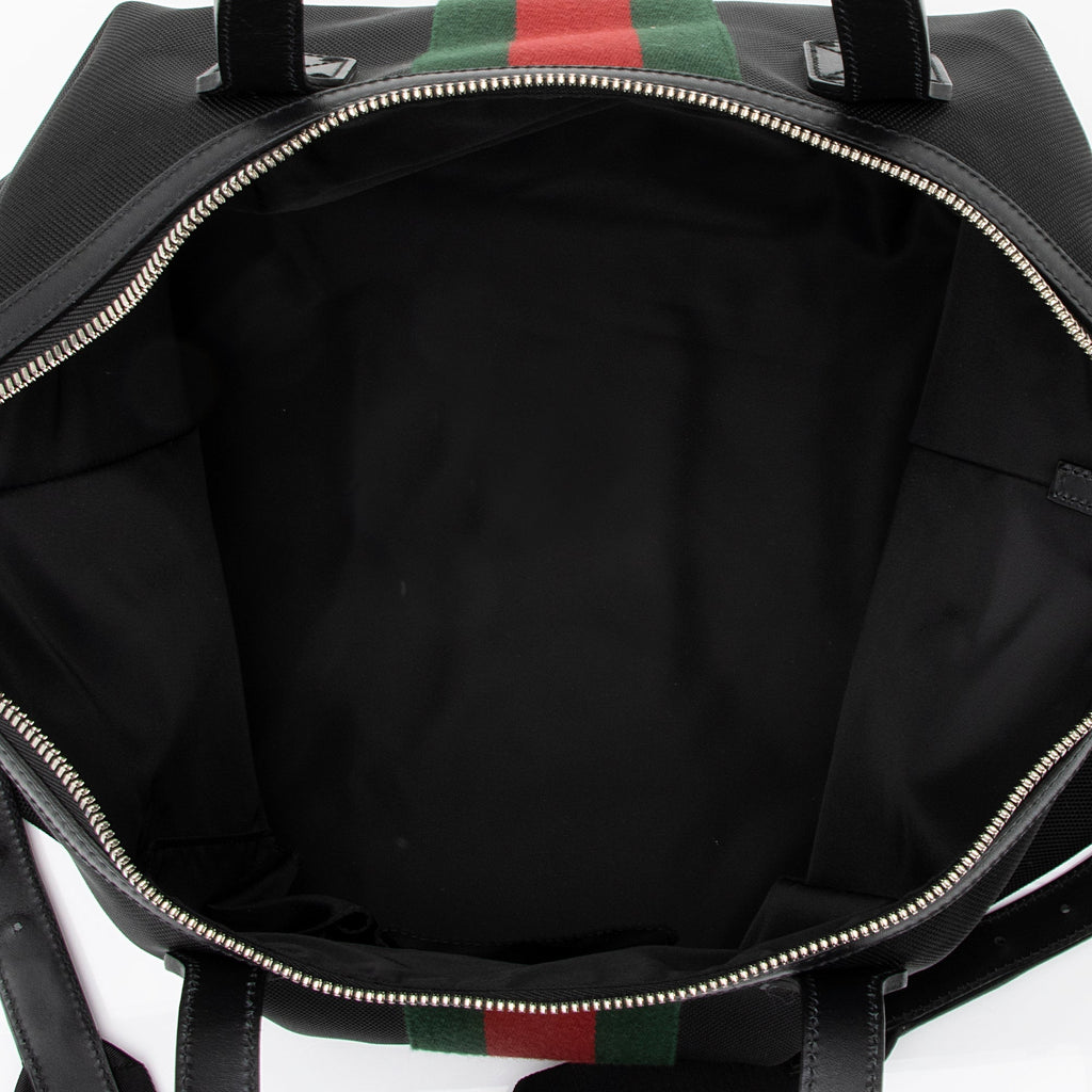 Gucci Techno Canvas Web Travel Duffle Bag (SHF-23259)