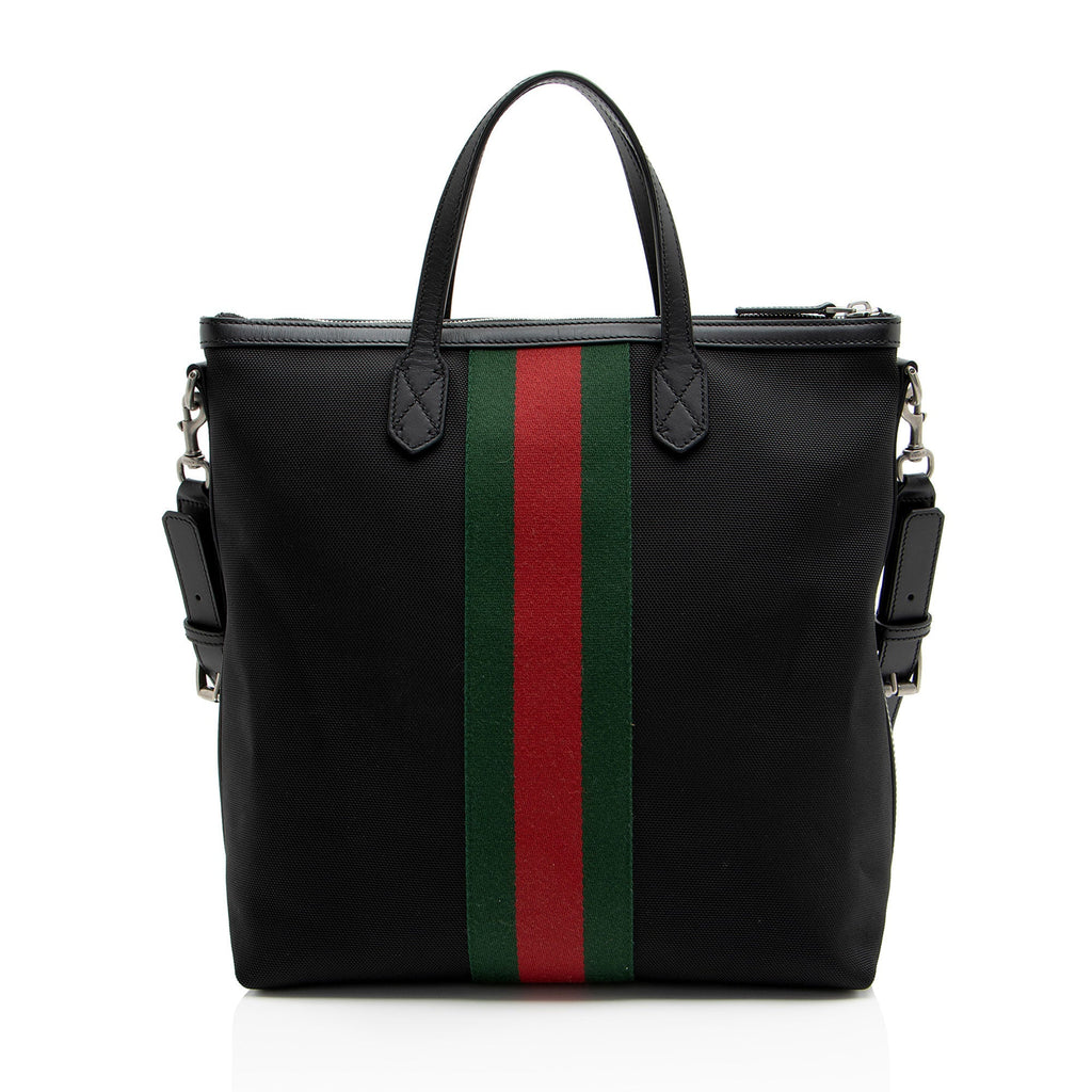 Gucci Techno Canvas Web Vertical Messenger (SHF-QCAJfR)