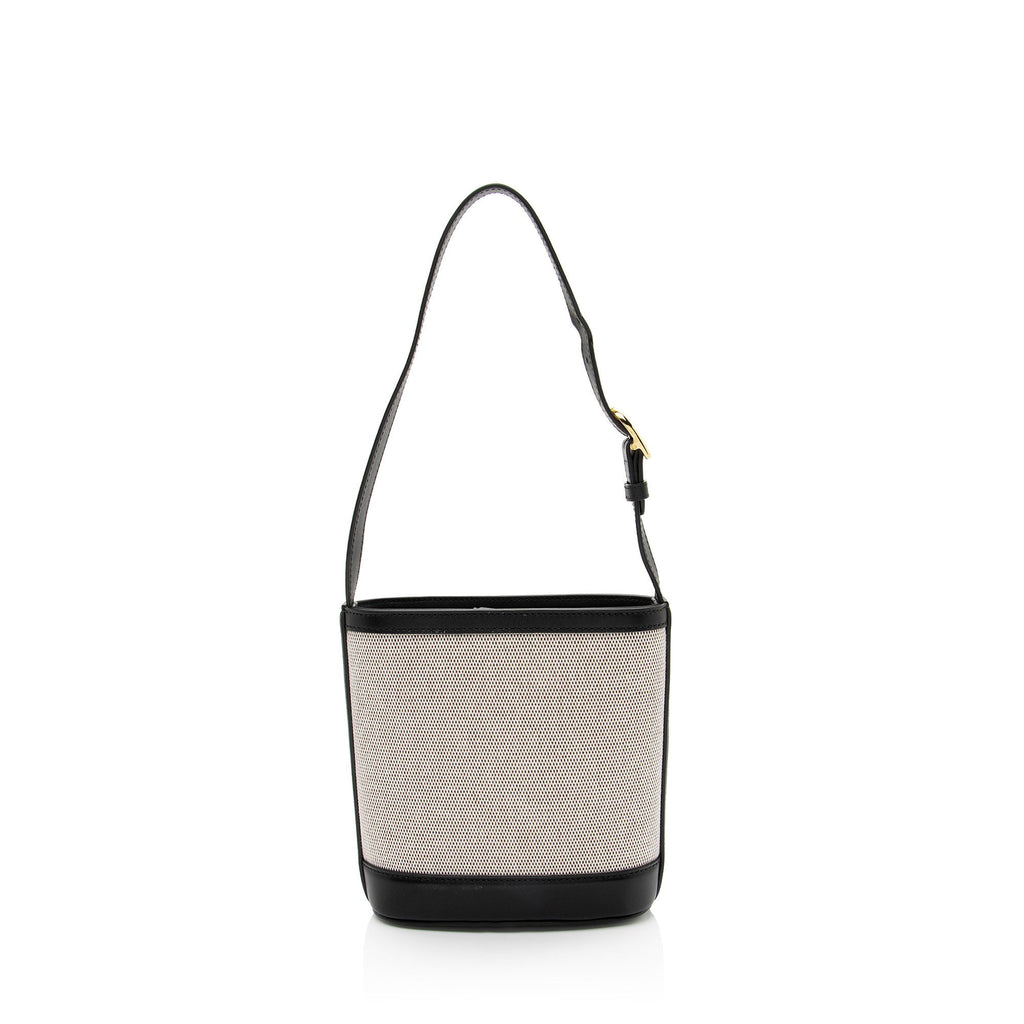 Gucci Toile Leather Gucci 73 Small Bucket Bag
