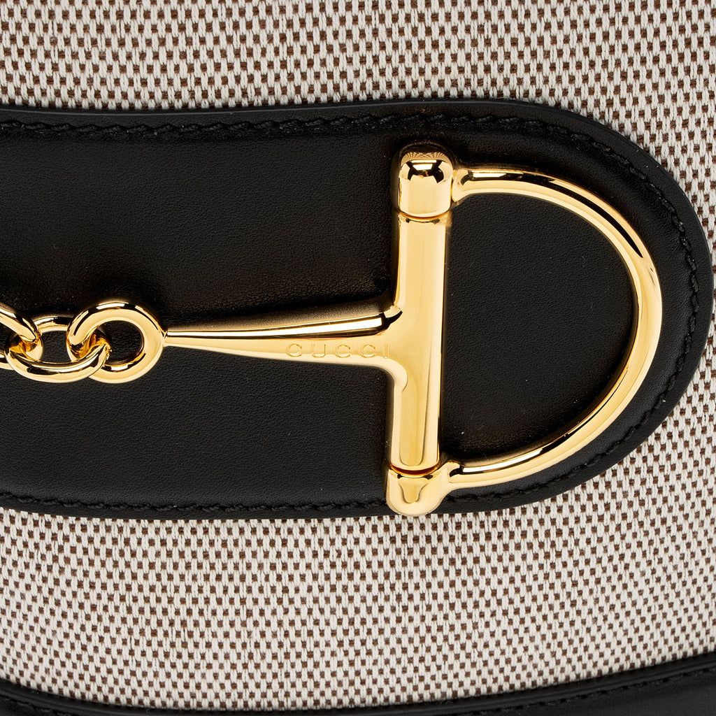 Gucci Toile Leather Gucci 73 Small Bucket Bag