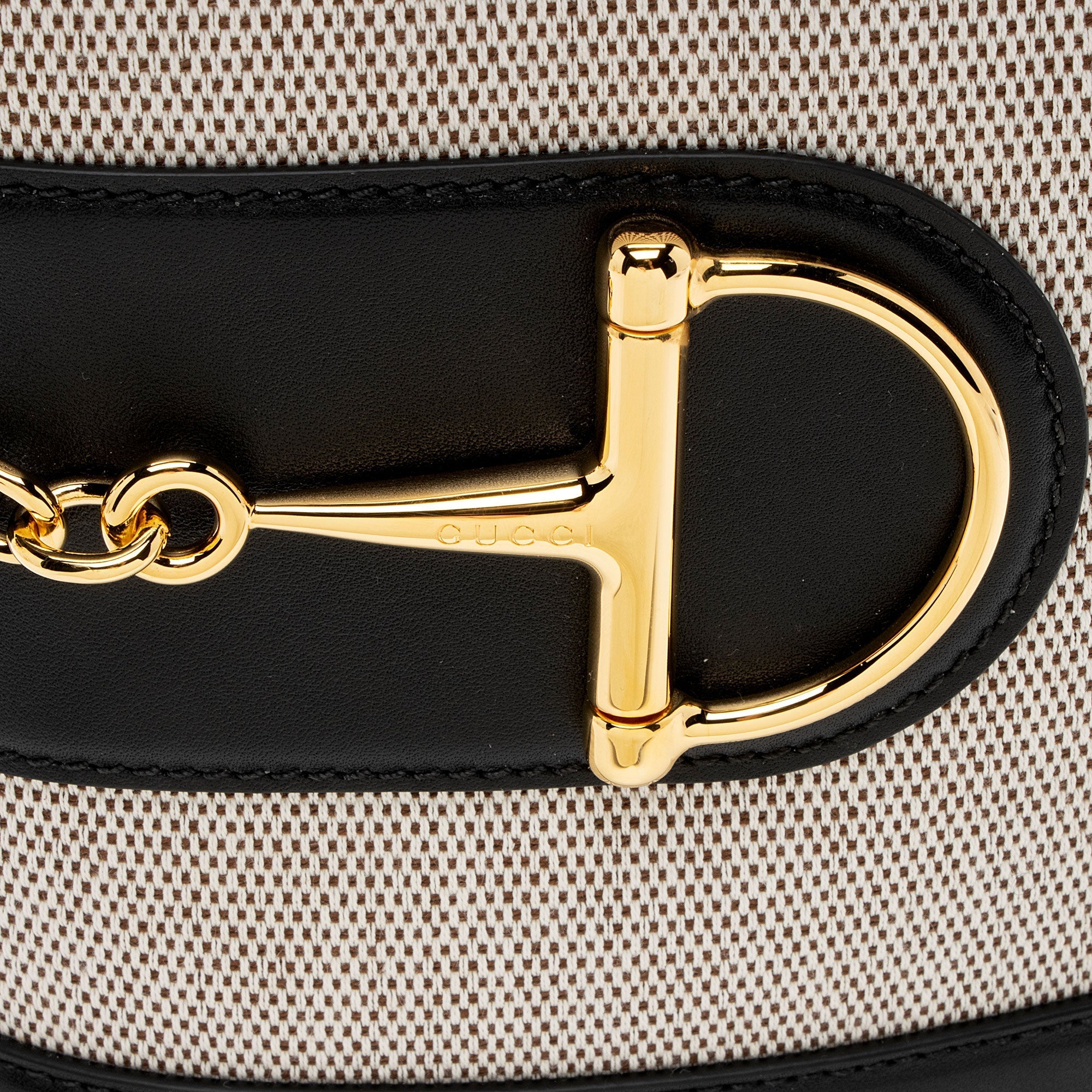 Gucci Toile Leather Gucci 73 Small Bucket Bag