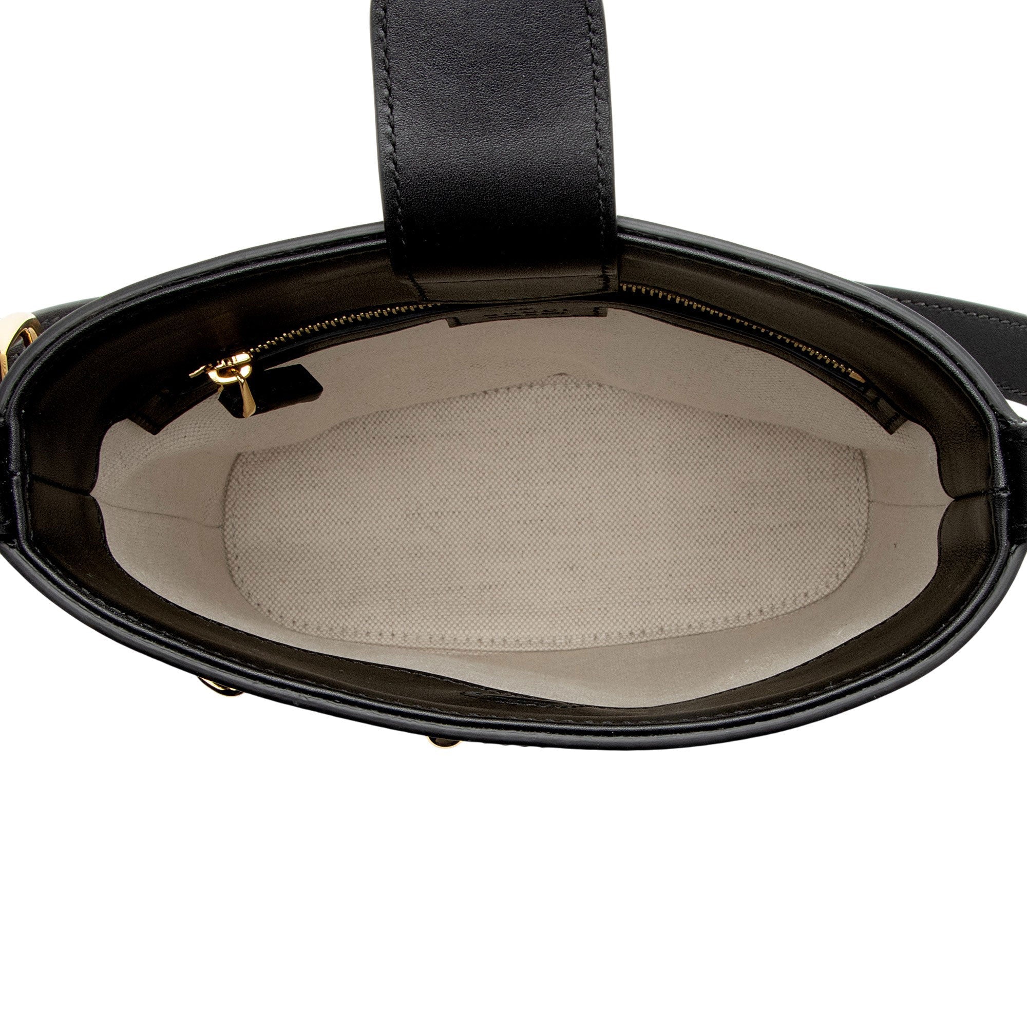 Gucci Toile Leather Gucci 73 Small Bucket Bag