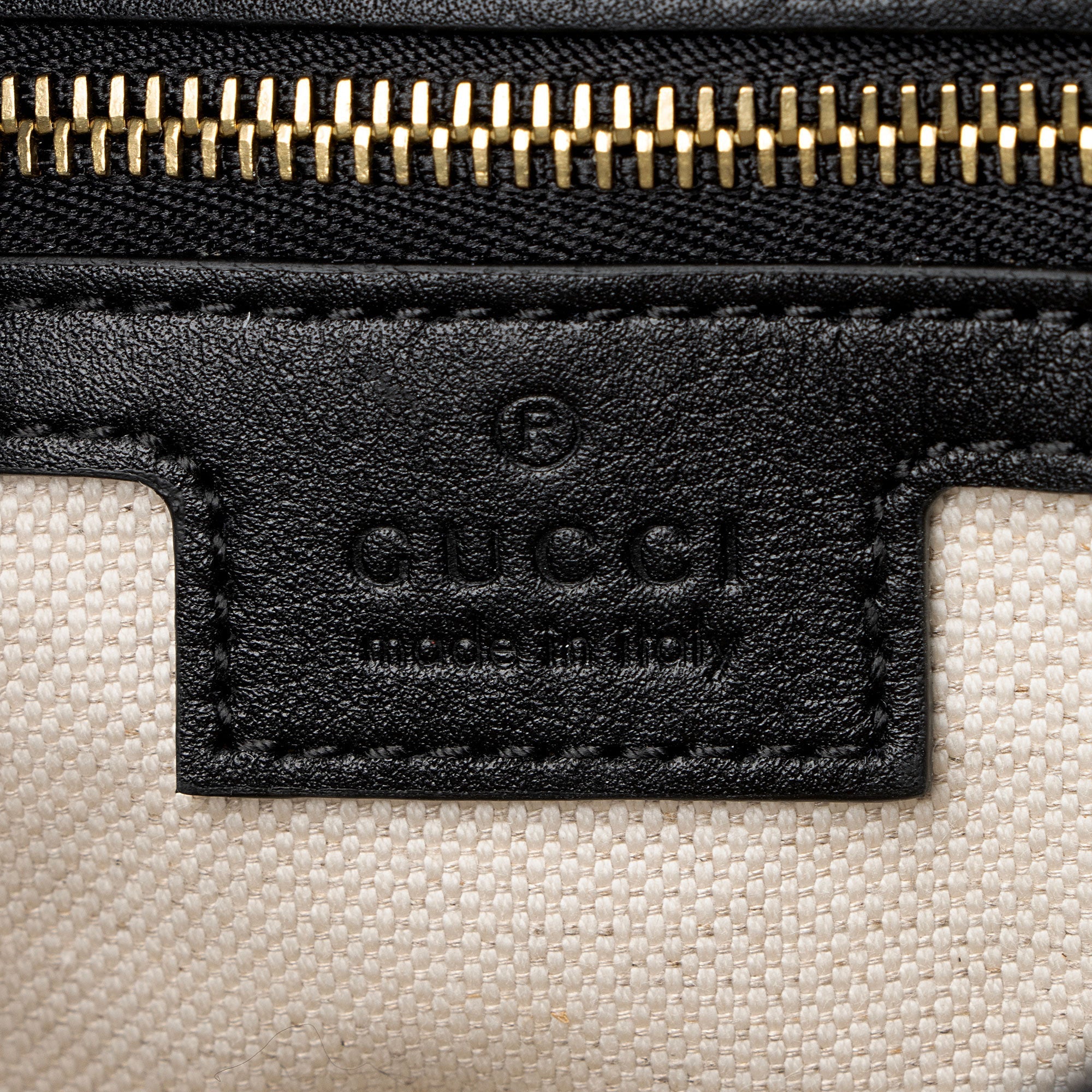 Gucci Toile Leather Gucci 73 Small Bucket Bag