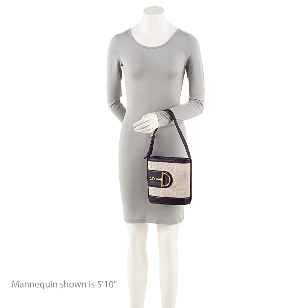 Gucci Toile Leather Gucci 73 Small Bucket Bag