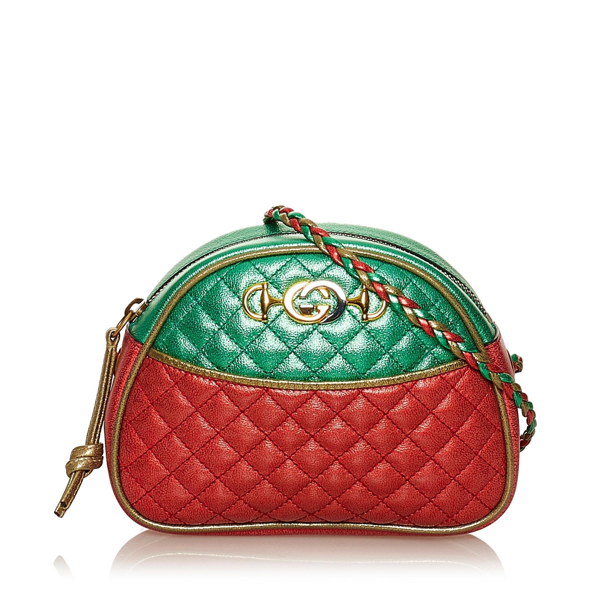 Gucci Trapuntata Leather Crossbody Bag (SHG-29305)