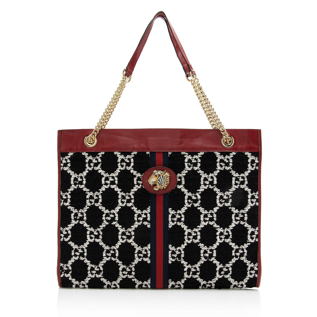 Gucci Tweed Rajah Large Tote (SHF-22899)