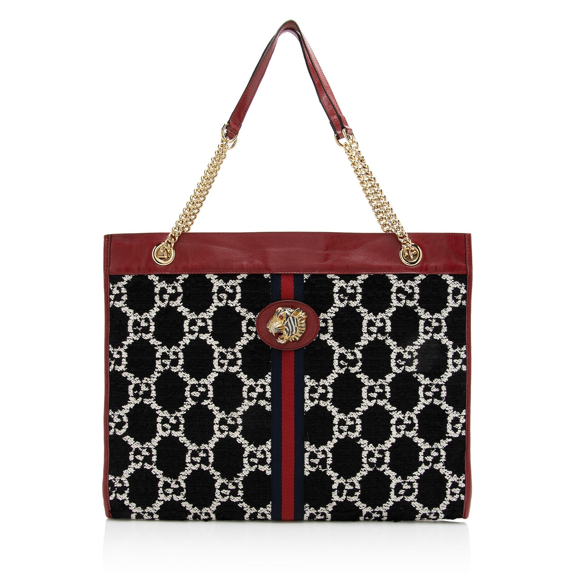 Gucci Tweed Rajah Large Tote (SHF-22899)