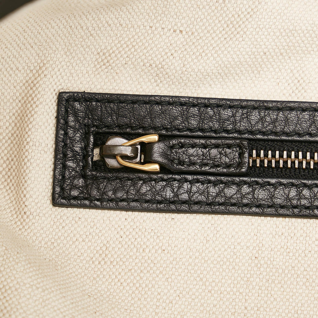 Gucci Twill Leather Tote (SHG-35893)