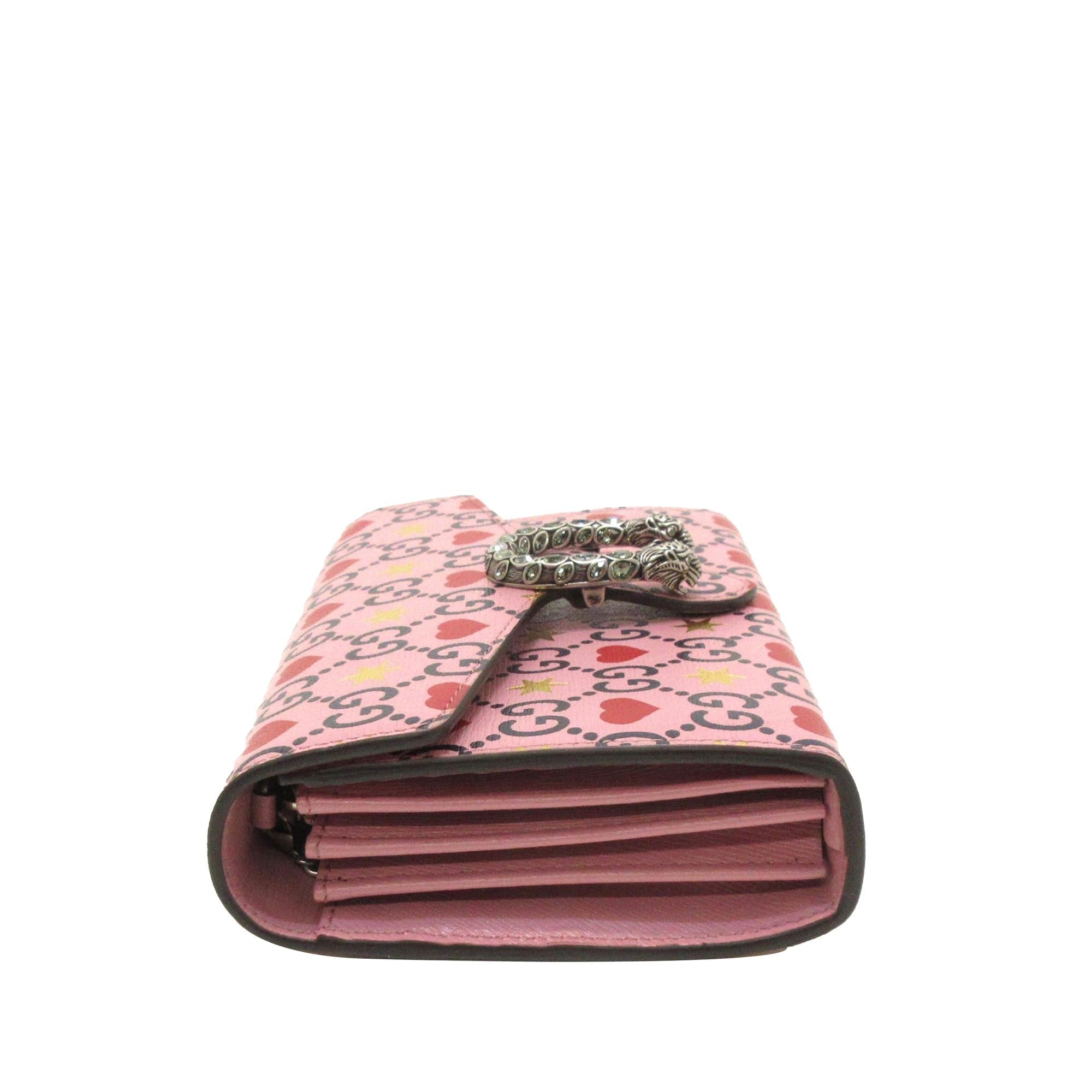 Gucci Valentine's Day Dionysus Wallet On Chain (SHG-4Y92ml)