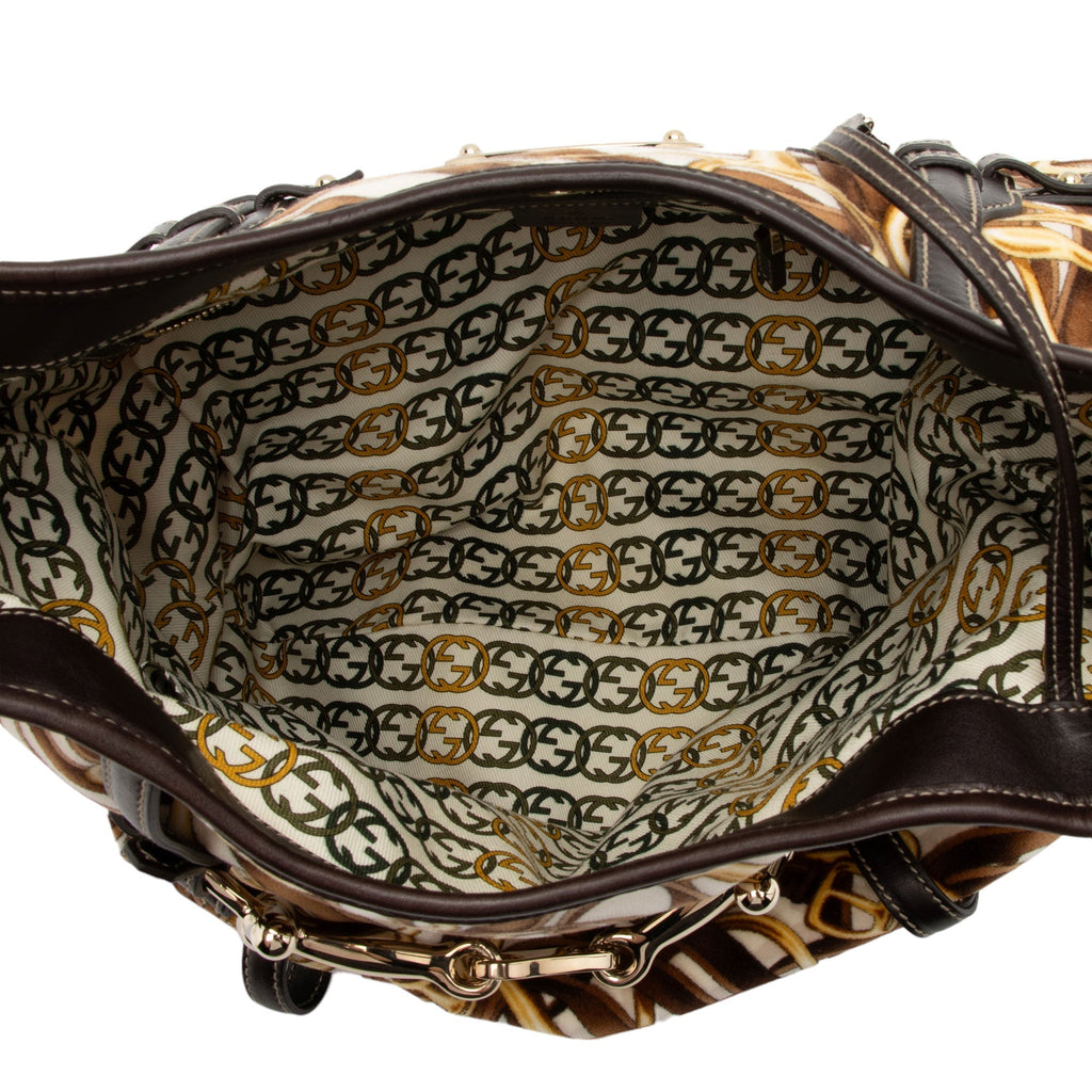 Gucci Velvet Horsebit 85th Anniversary Large Hobo (SHF-ojw6md)