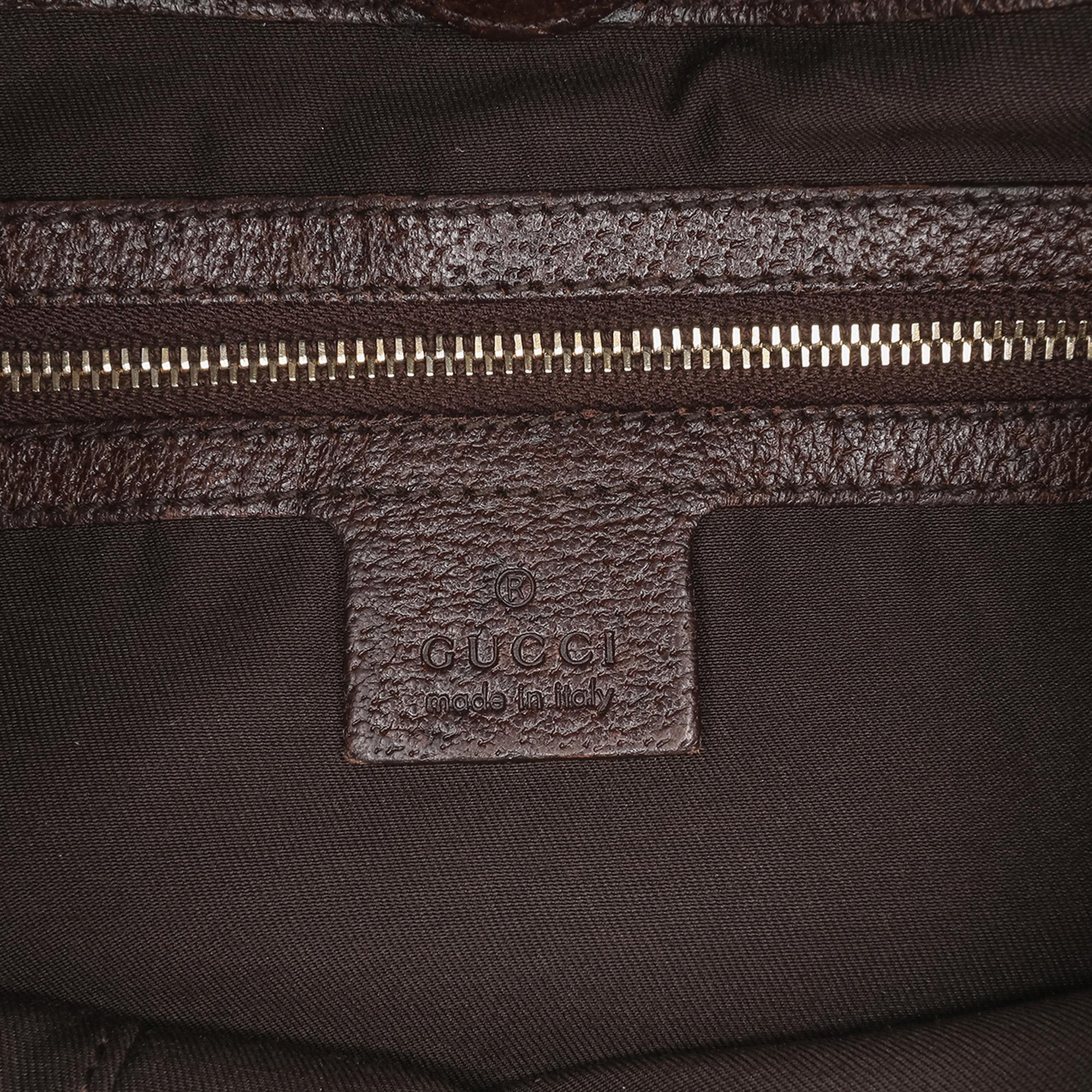 Gucci Velvet Horsebit Web Punch Hobo
