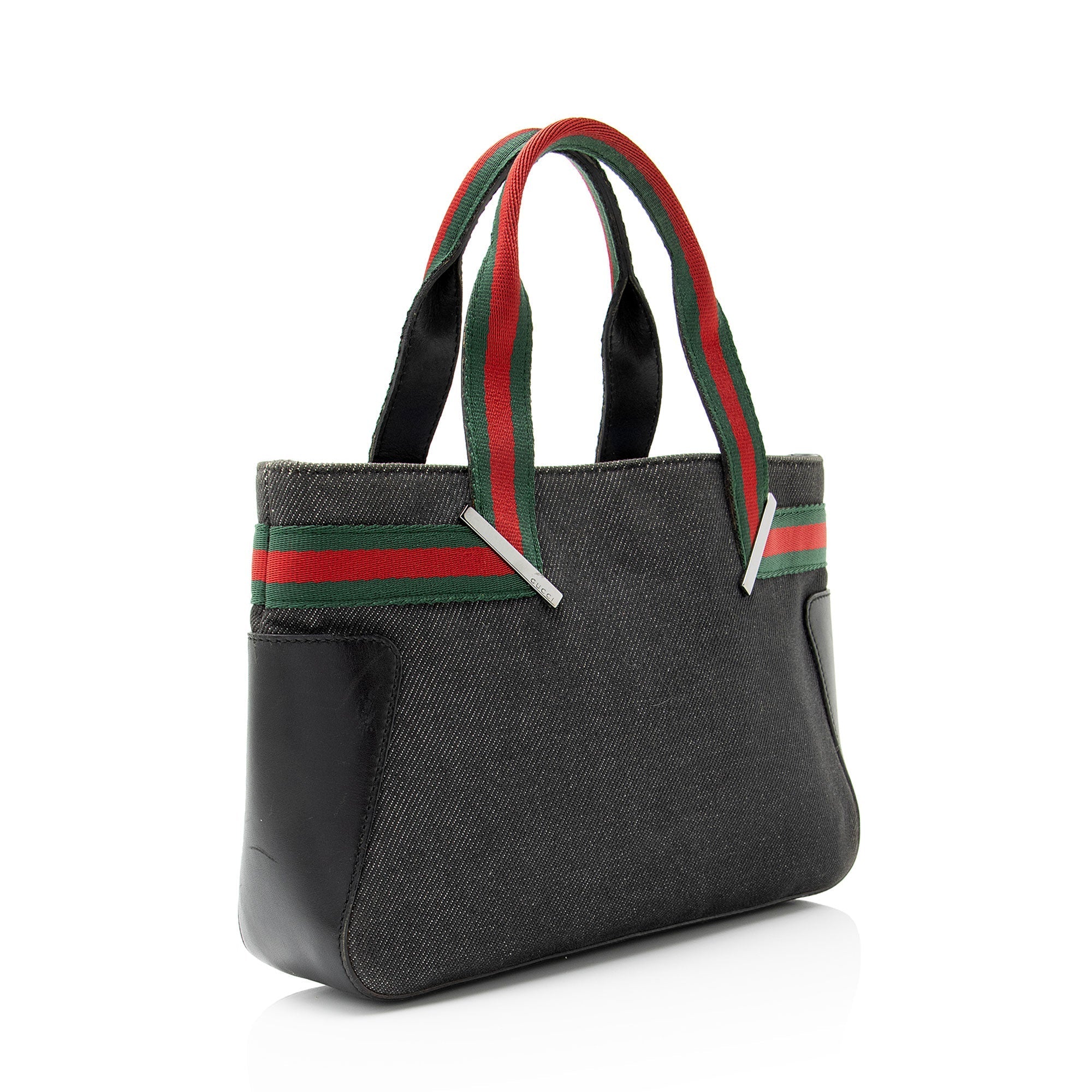 Gucci Vintage Denim Web Tote