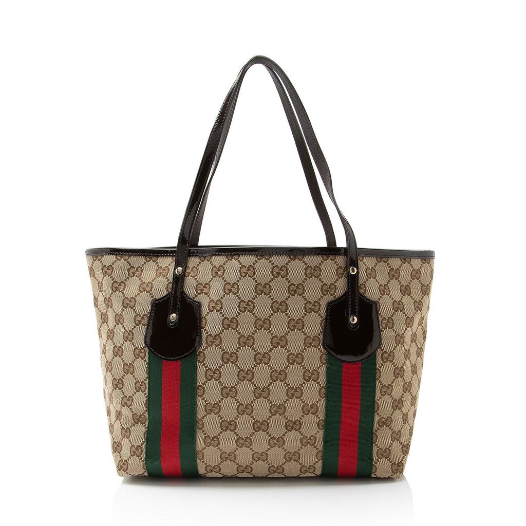Gucci Vintage GG Canvas Web Jolie Medium Tote