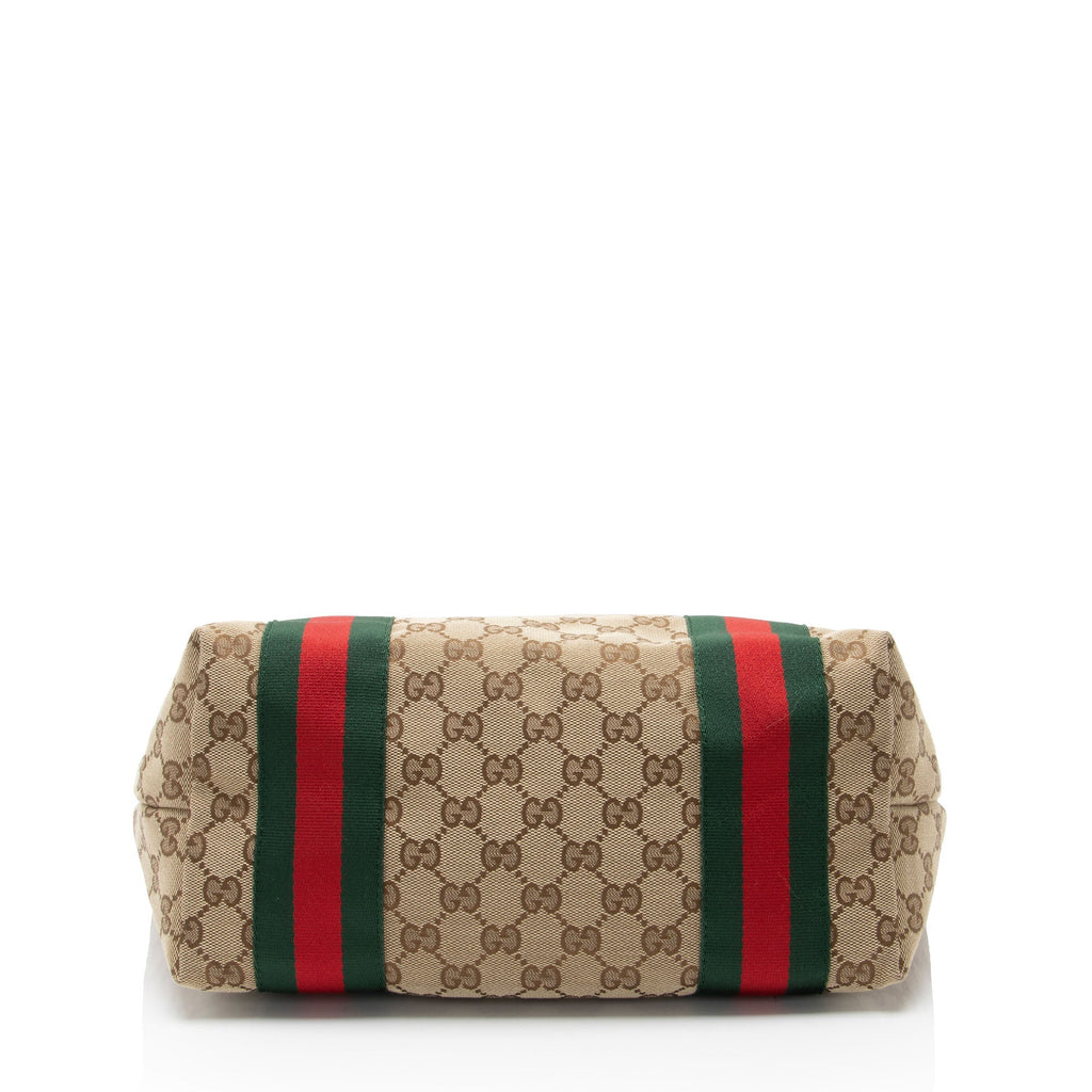 Gucci Vintage GG Canvas Web Jolie Medium Tote