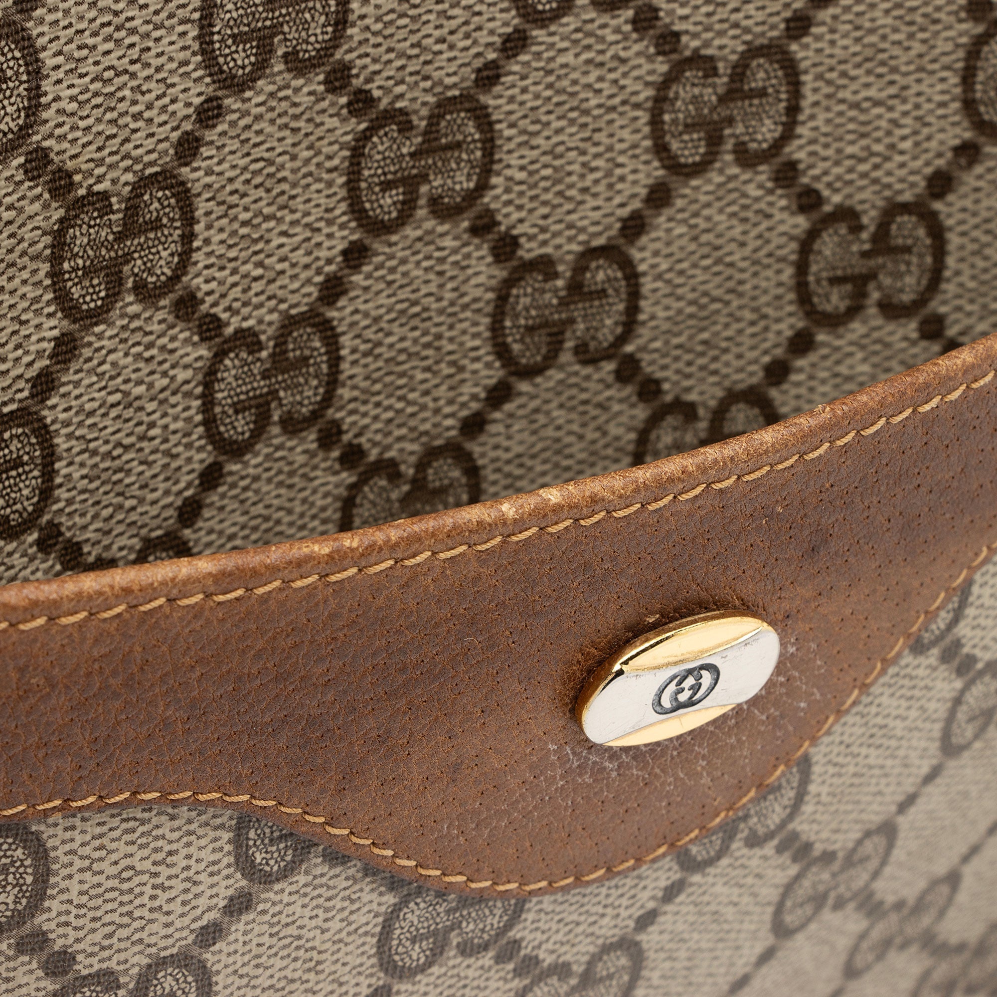 Gucci Vintage GG Plus Web Tote (SHF-2zXCOT)