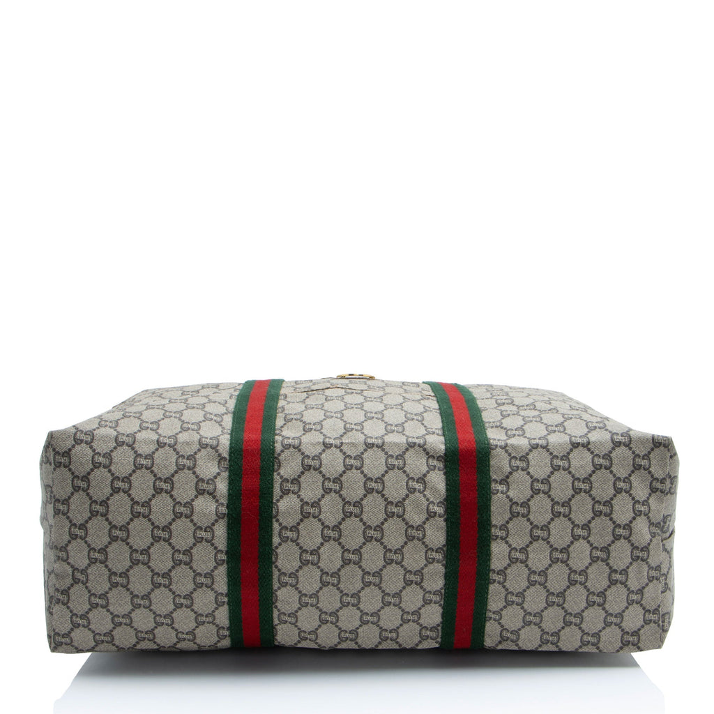 Gucci Vintage GG Plus Web Travel Tote (SHF-eJxKkp)