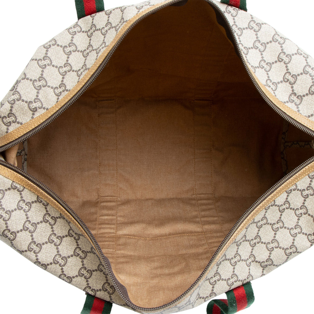 Gucci Vintage GG Plus Web Travel Tote (SHF-eJxKkp)
