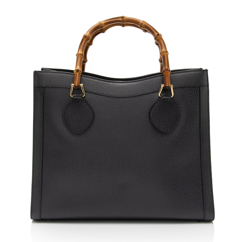 Gucci Vintage Leather Bamboo Diana Tote (SHF-7SmqFT)