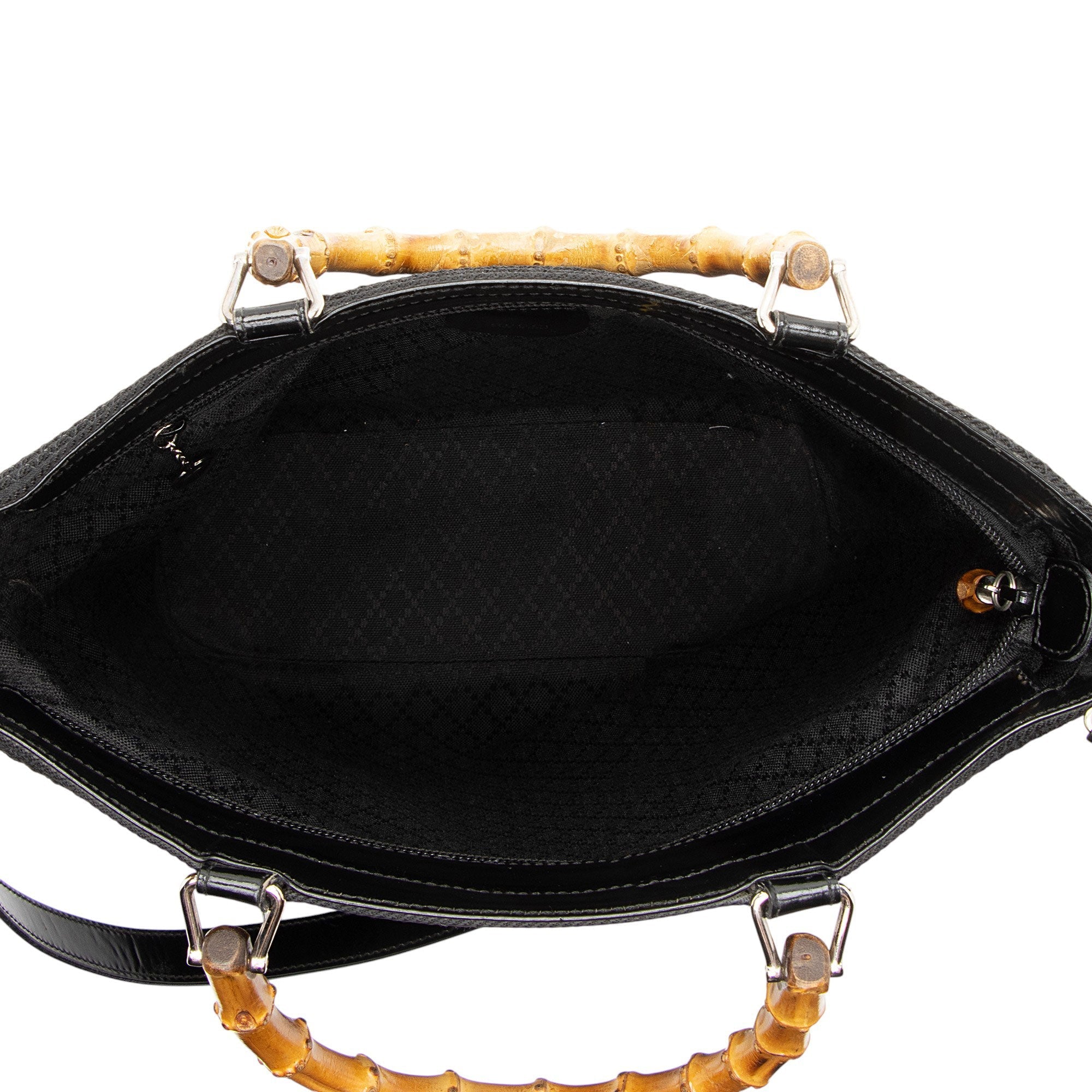 Gucci Vintage Quilted Nylon Bamboo Tote