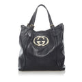 Gucci Web Britt Leather Tote Bag (SHG-31475)