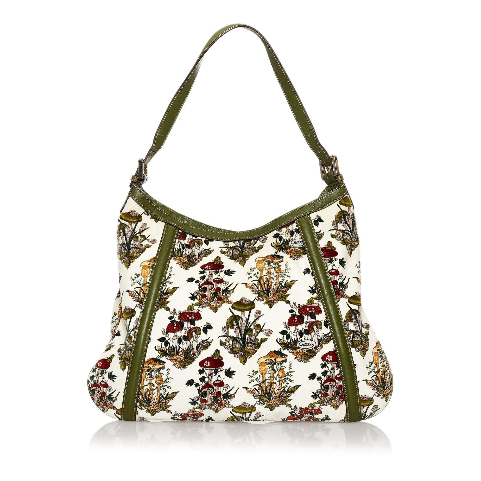 Gucci Web Britt Velvet Shoulder Bag (SHG-30589)