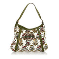 Gucci Web Britt Velvet Shoulder Bag (SHG-30589)