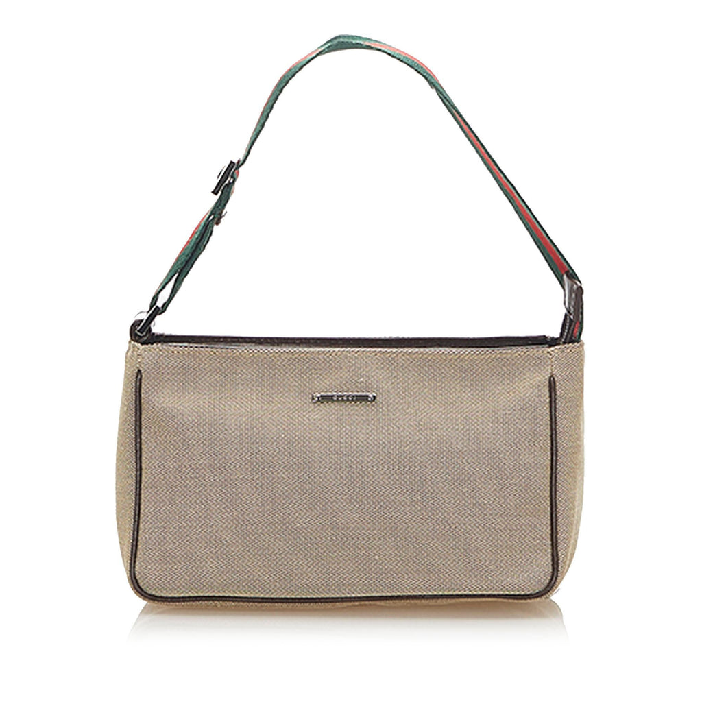 Gucci Web Canvas Baguette (SHG-24596)