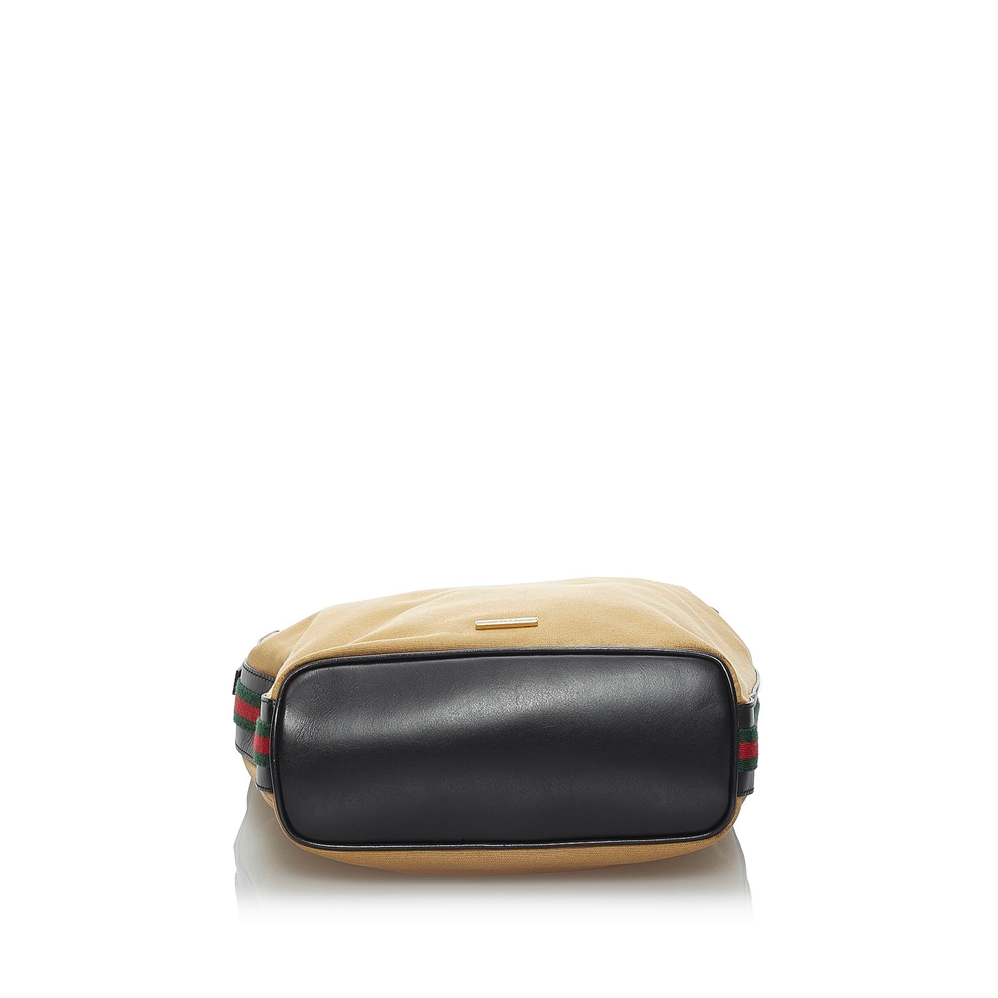 Gucci Web Canvas Shoulder Bag (SHG-34236)