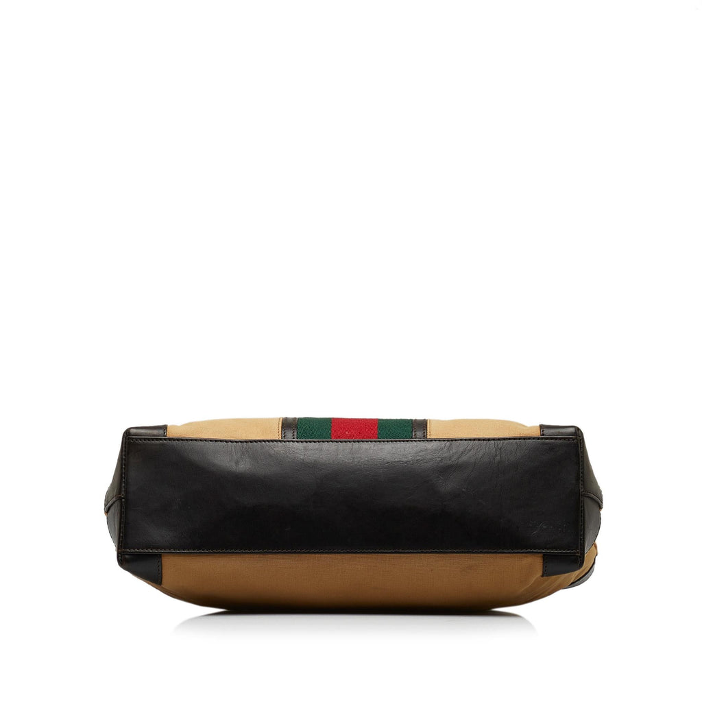 Gucci Web Canvas Tote Bag (SHG-qyC5YN)