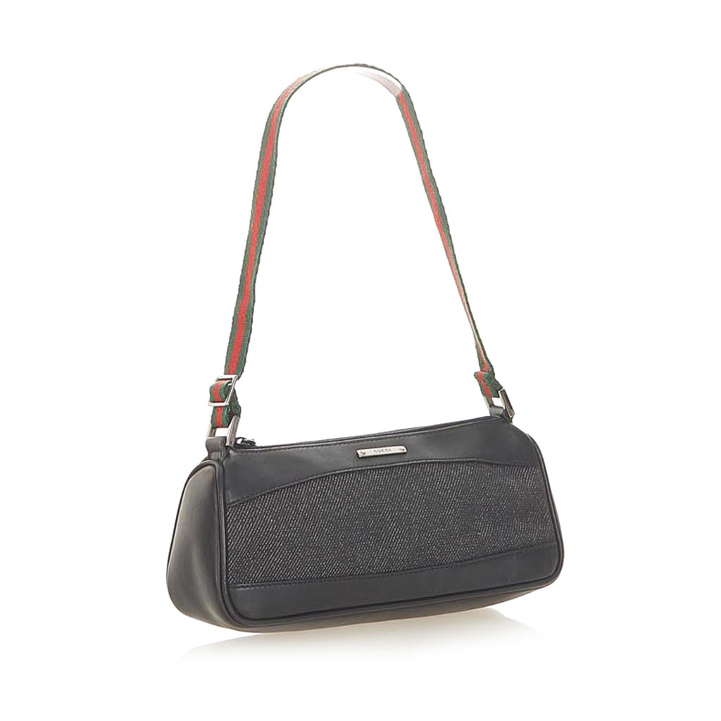 Gucci Web Denim Baguette (SHG-36578)